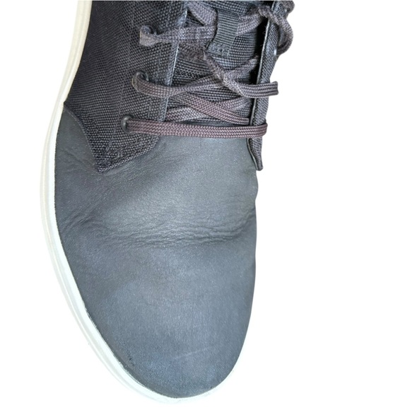 Timberland Davis Square Black Leather & Cordura Canvas Ortholite Chukka Shoe 10 - Picture 7 of 16